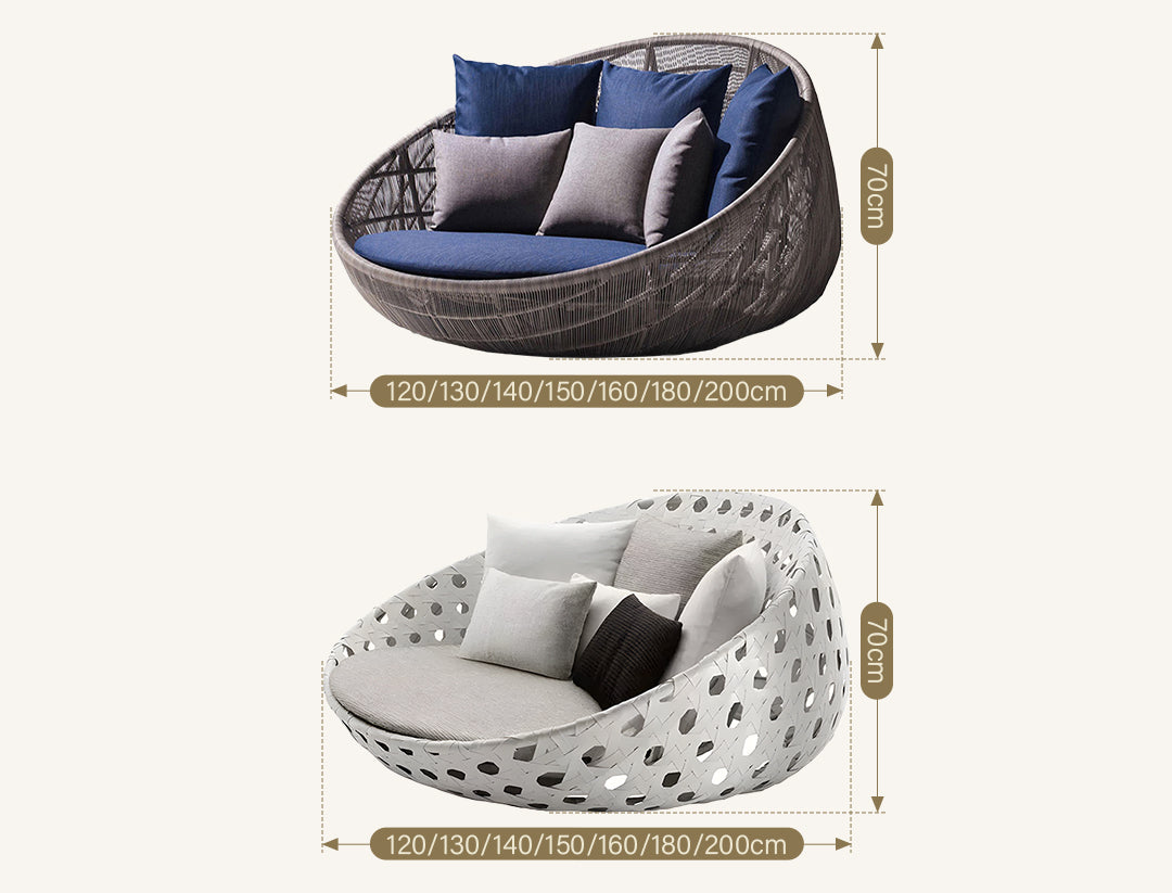 Elysia Rattan Round Outdoor Daybed