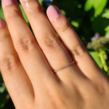 Slim Full Eternity Ring (1.2 mm) in Rose Gold