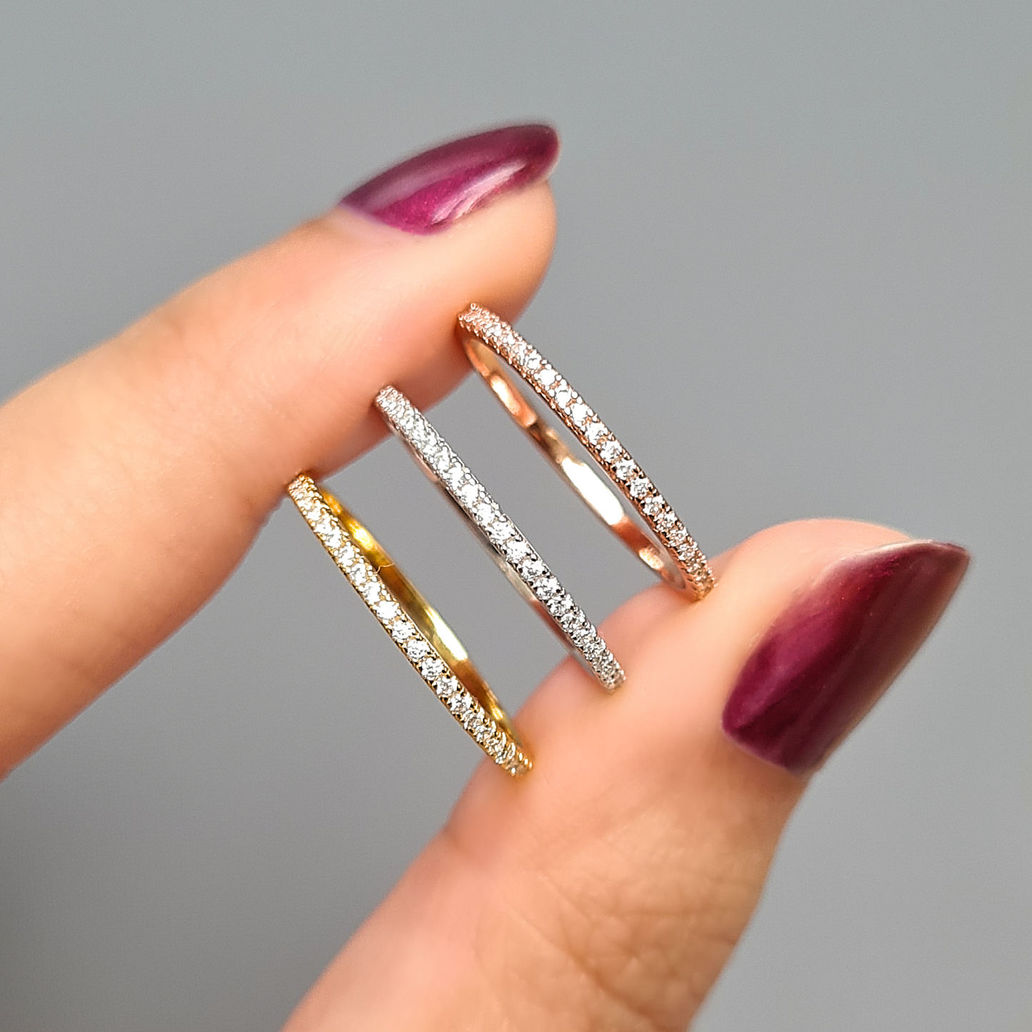 Slim Full Eternity Ring (1.2 mm) in Gold