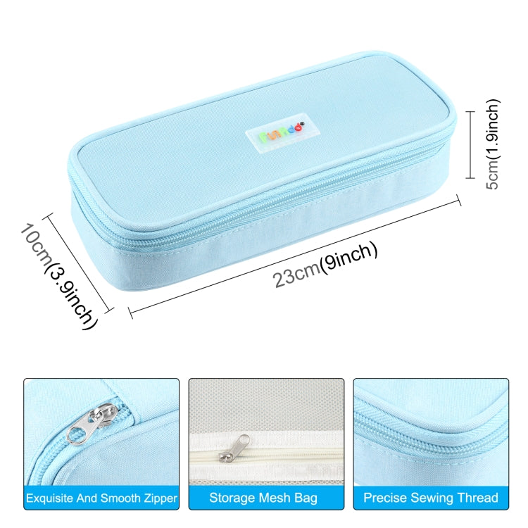 FunAdd Pencil Case Cosmetic Storage Ant Cloth Organizer Bag, Size: 235 x 105 x 50mm (Light Blue)