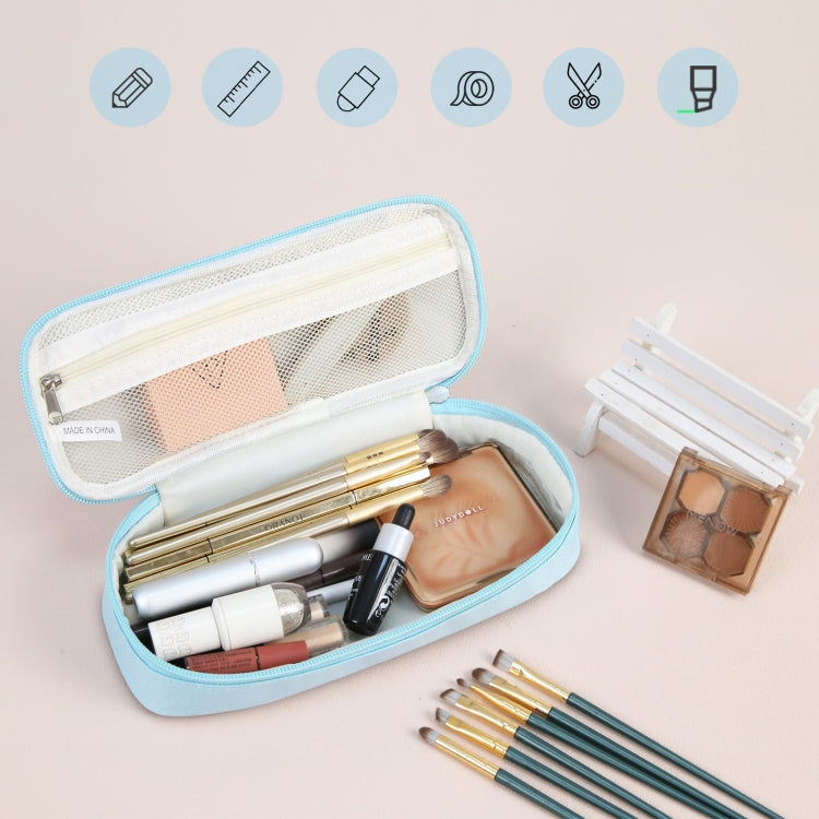 FunAdd Pencil Case Cosmetic Storage Ant Cloth Organizer Bag, Size: 235 x 105 x 50mm (Light Blue)