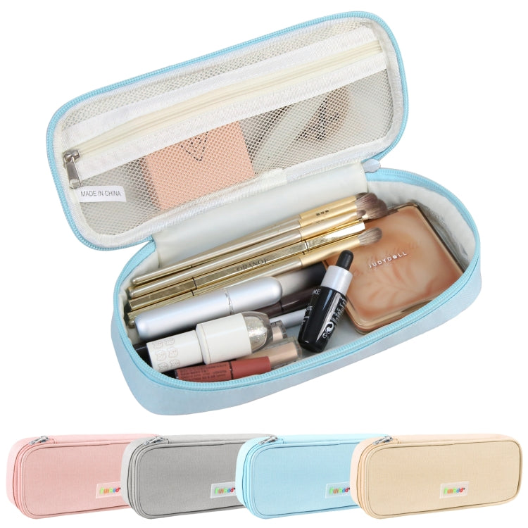 FunAdd Pencil Case Cosmetic Storage Ant Cloth Organizer Bag, Size: 235 x 105 x 50mm (Light Blue)
