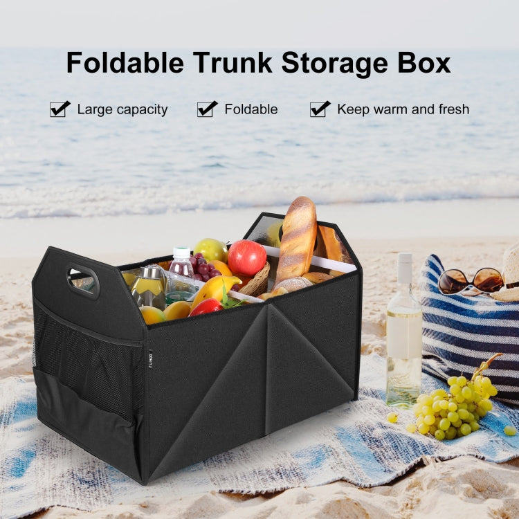 FunAdd Foldable Storage Fresh Box Vehicle Trunk Organizer Bag Transportation Fresh-keeping Box (Black)