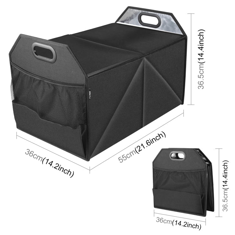 FunAdd Foldable Storage Fresh Box Vehicle Trunk Organizer Bag Transportation Fresh-keeping Box (Black)