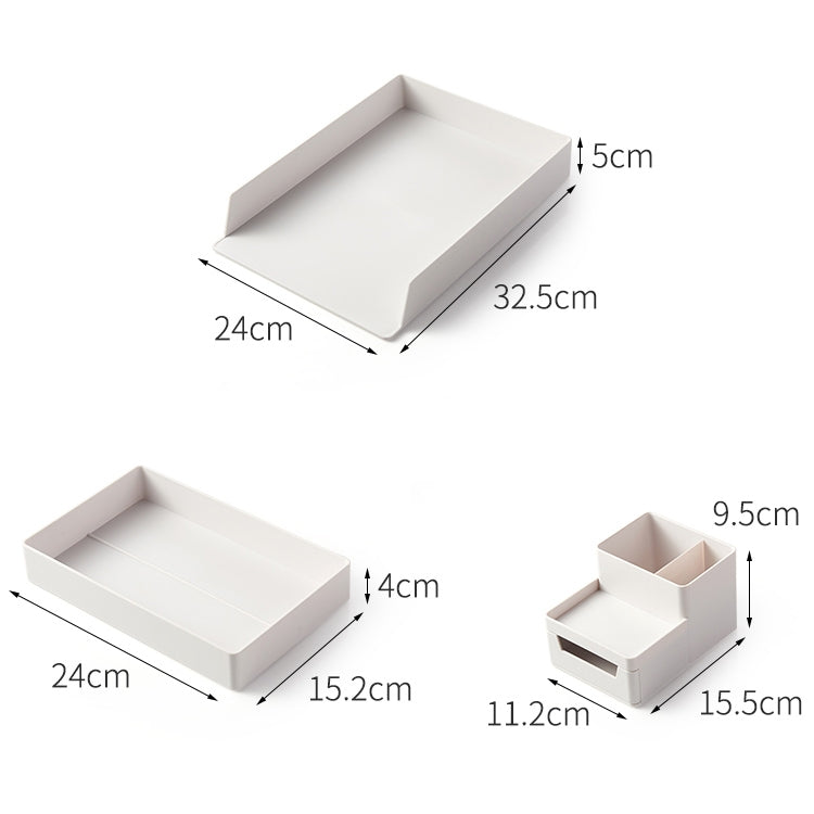 Desktop Removable Assembled Small File Storage Box, 0115-3 (Blue Green), 0115-3 (Grey White)
