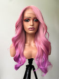 Azalea Pink - 13"X4" Lace Front Human Hair Wig