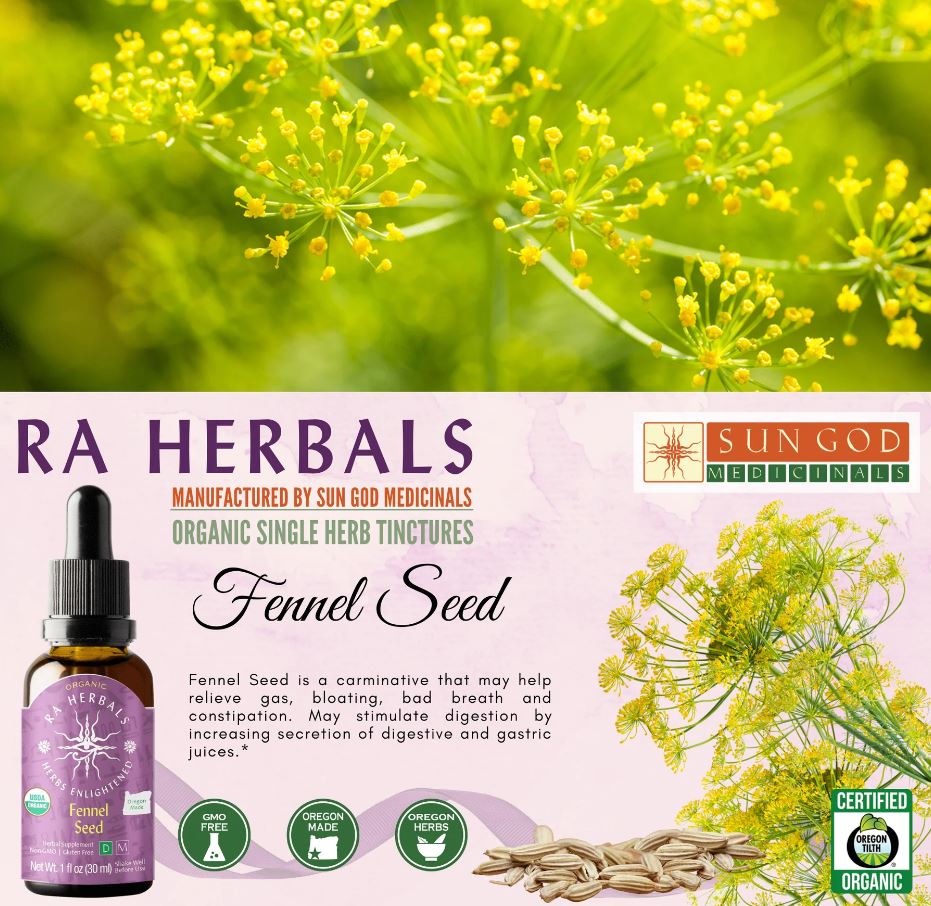 Organic Fennel Seed Tincture for BREAST MILK PRODUCTION, MENOPAUSE, KIDNEY, GASTROINTESTINAL