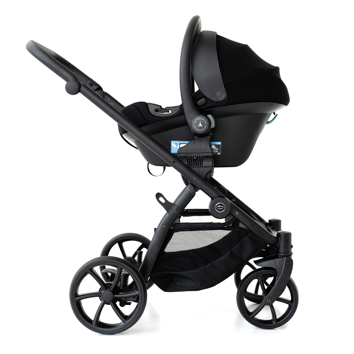 Noordi Fjordi V2 Leather 2in1 Pushchair with ThermoCot™ Carrycot, Shadow Grey