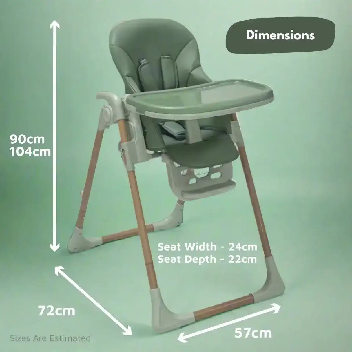 Flare Foldable High Chair - Green
