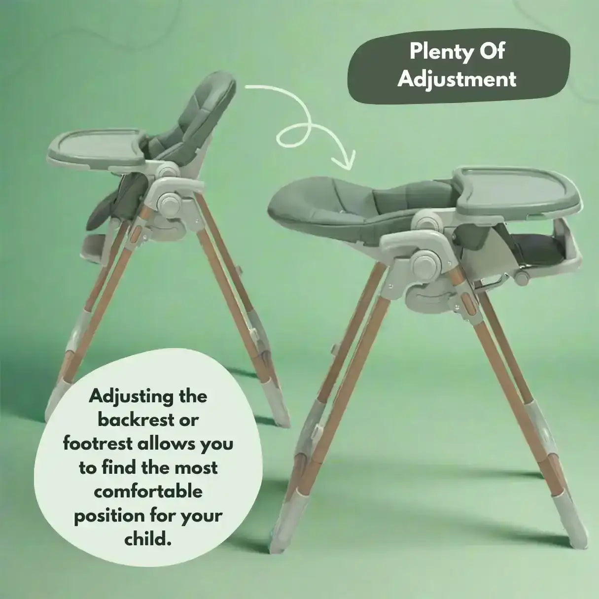 Flare Foldable High Chair - Green