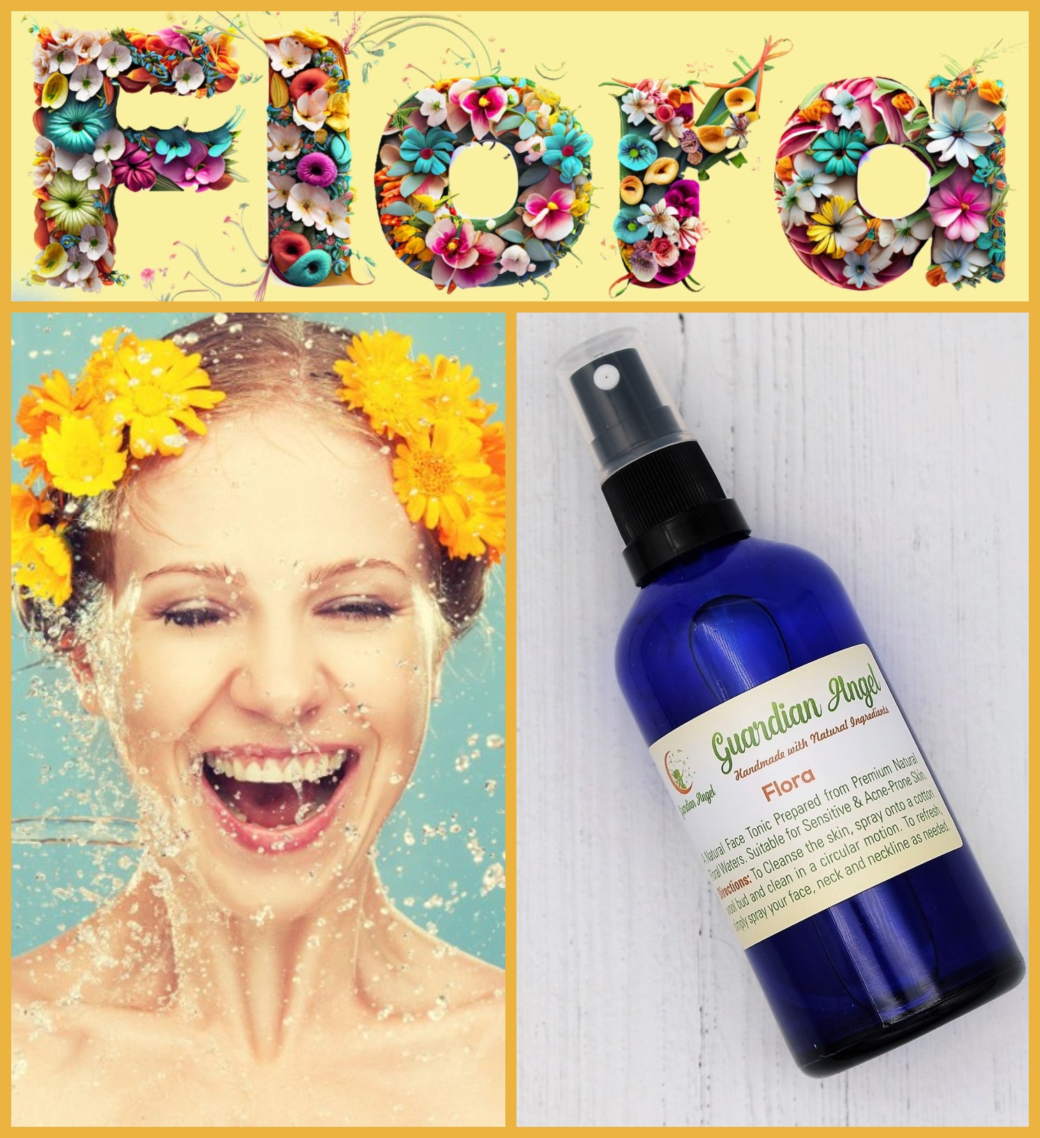 Flora - Natural Face Tonic- Rose, Chamomile, Manuka, Vitamin C