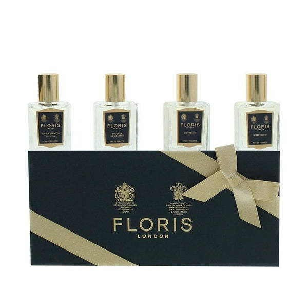Floris Gift Set 15ml Night Scented Jasmine EDT + 15ml Bouquet De La Reine EDT + 15ml White Rose EDT + 15ml Chypress EDT