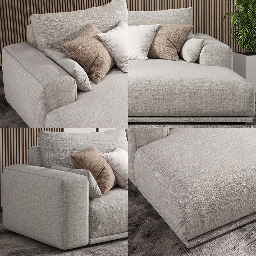 Frances Two Seater Sofa, Cotton Linen