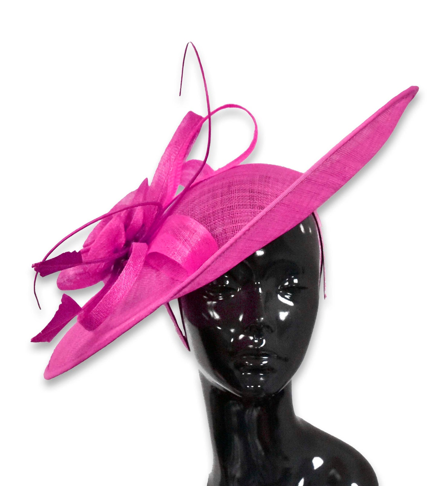 41cm Large SInamay Hatinator Disc Saucer Brim Hat Fascinator on Headband