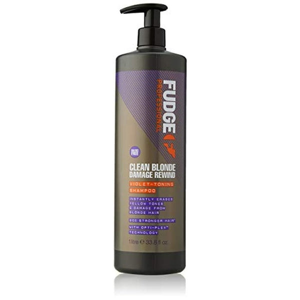 Fudge Clean Blonde Damage Rewind Violet Toning Shampoo 1000ml