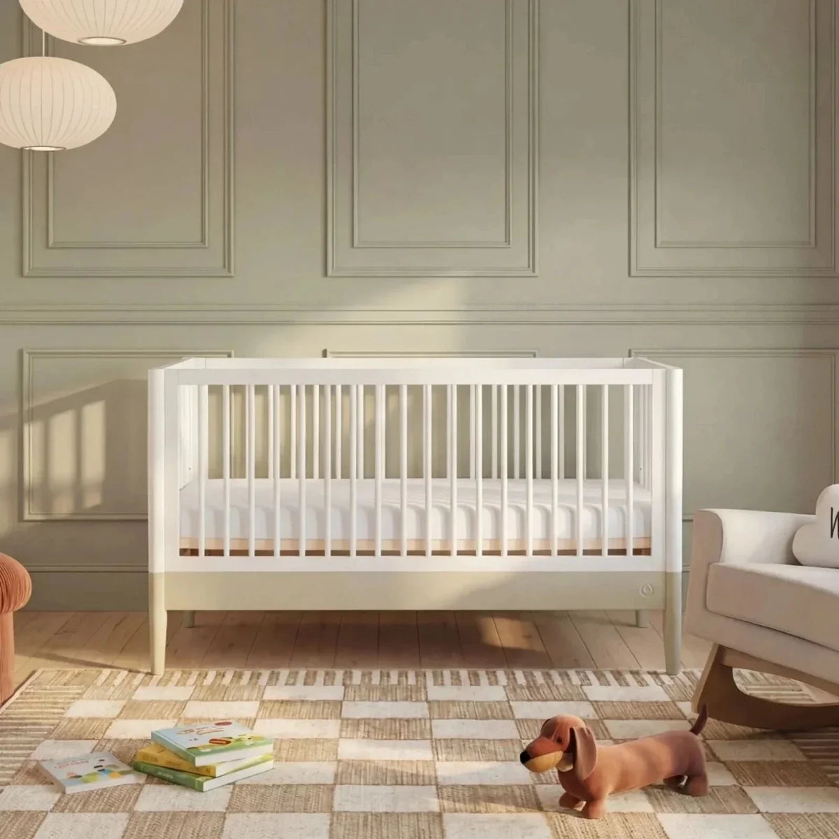 Gaia Baby Eos 2 Piece Room Set - Desert Sage/White