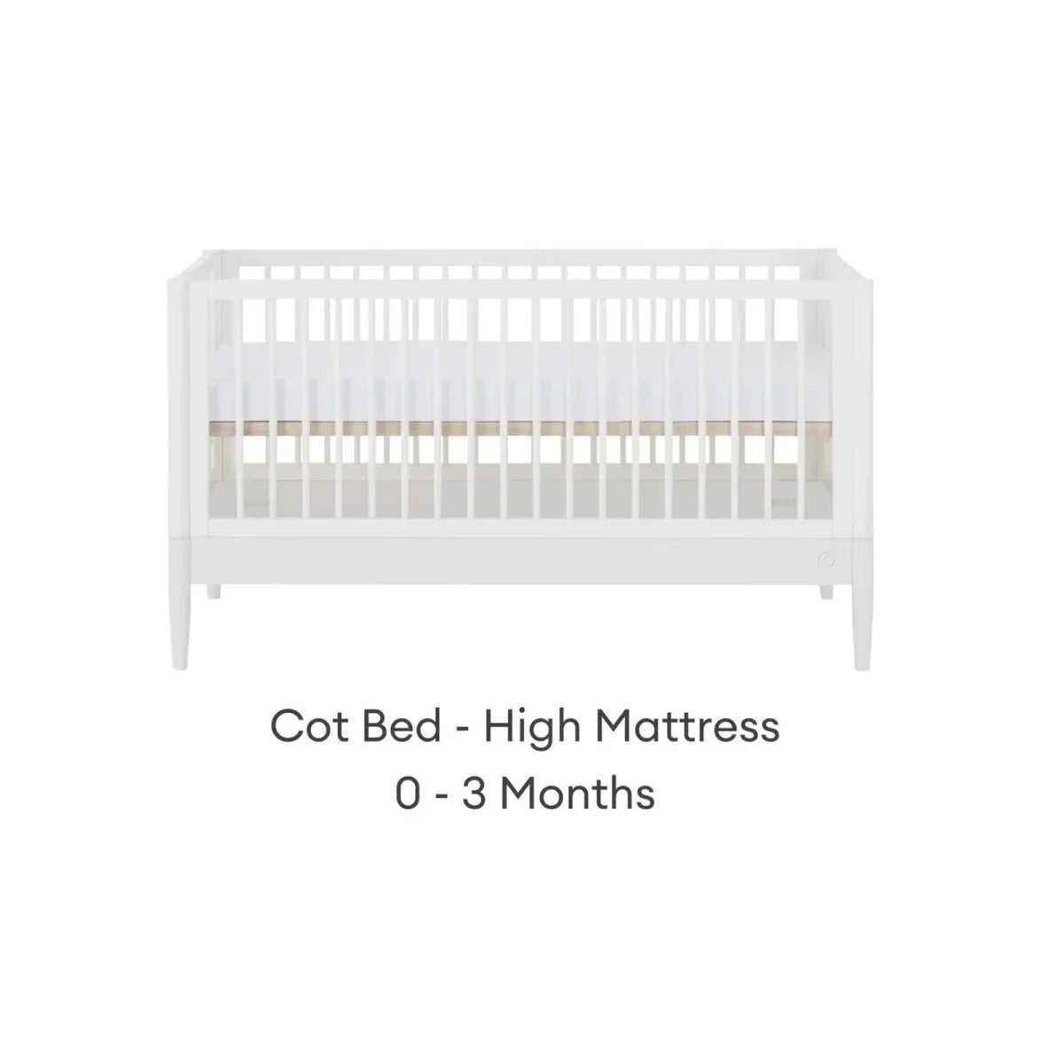 Gaia Baby Eos Nursery Cot Bed - All White
