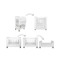 Gaia Baby Serena All-In-One Cot Bed Set - White/Walnut