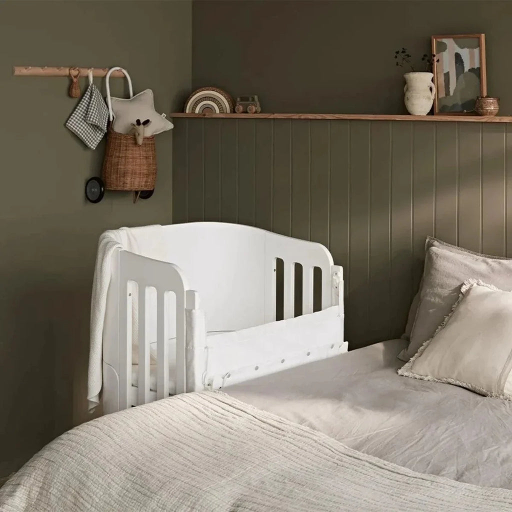Gaia Baby Serena All-In-One Cot Bed Set - White/Walnut