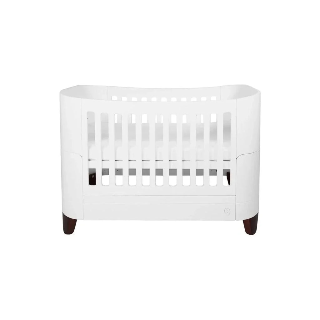 Gaia Baby Serena All-In-One Cot Bed Set - White/Walnut
