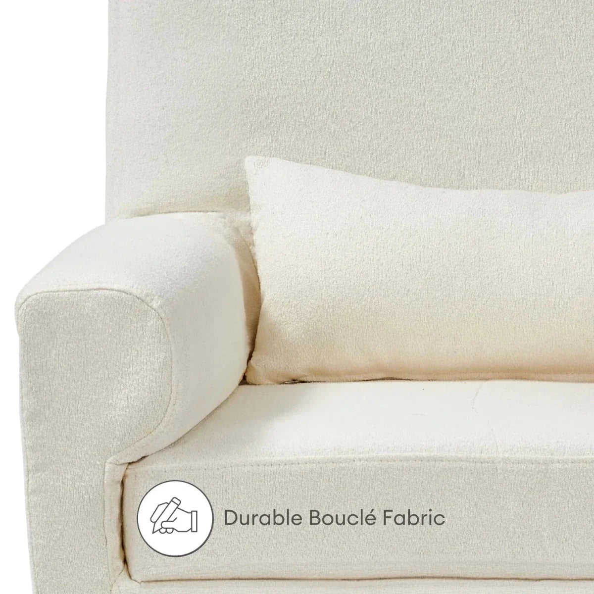 Gaia Baby Serena Nursing Chair and Footstool Set - Chalk Boucle