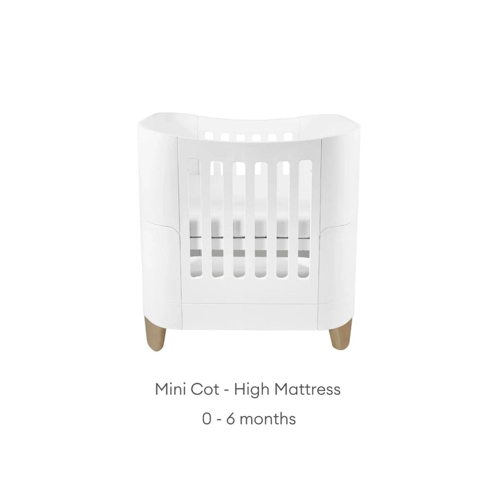 Gaia Baby Serena Mini Cot and Cot Bed Set - White/Natural