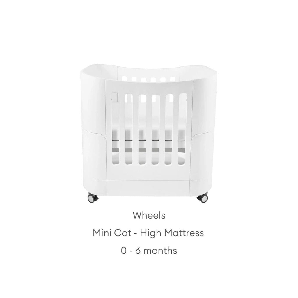 Gaia Baby Serena Mini Cot and Cot Bed Set - White/Natural