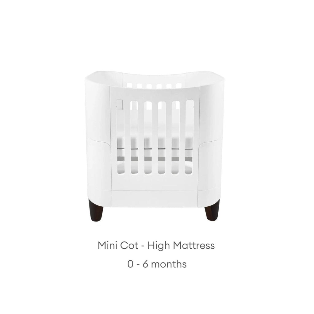 Gaia Baby Serena Mini Cot & Cot Bed Set - White/Walnut