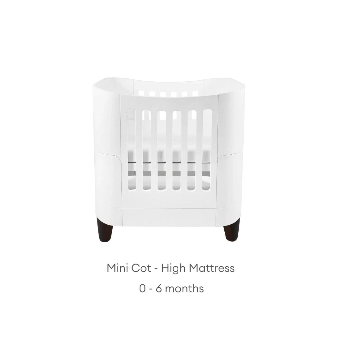 Gaia Baby Serena Mini Cot & Cot Bed Set - White/Walnut