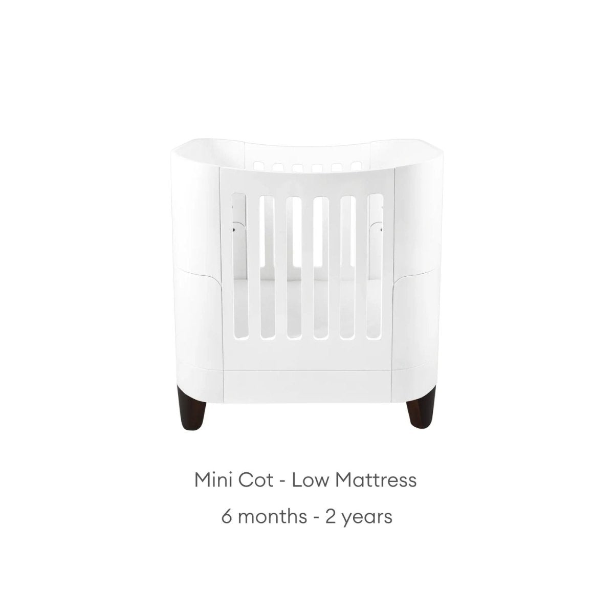 Gaia Baby Serena Mini Cot & Cot Bed Set - White/Walnut