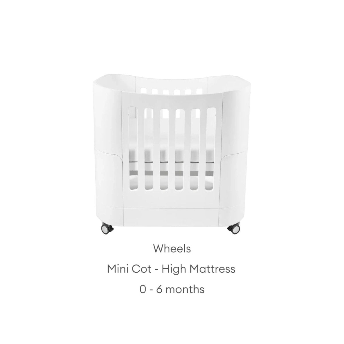Gaia Baby Serena Mini Cot & Cot Bed Set - White/Walnut