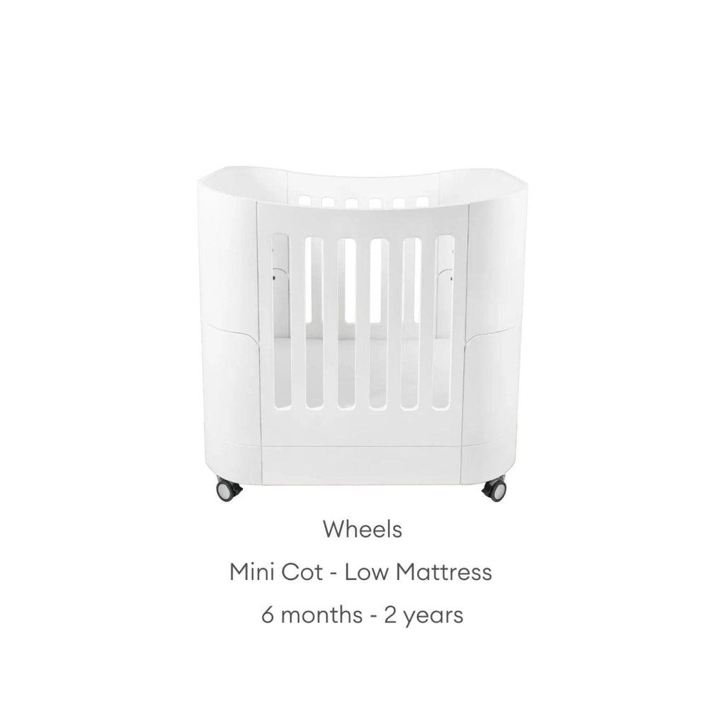 Gaia Baby Serena Mini Cot & Cot Bed Set - White/Walnut