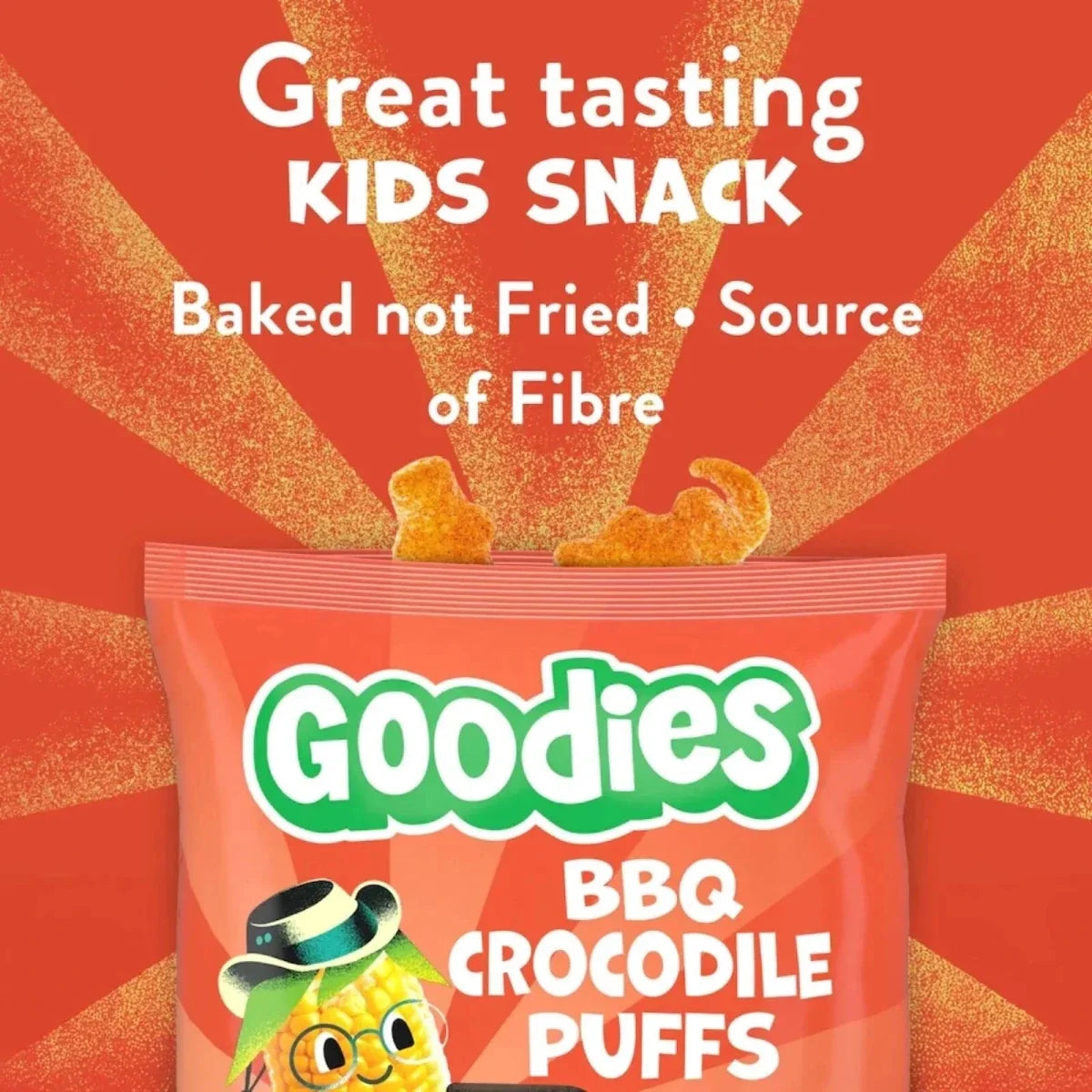 Goodies BBQ Crocodile Puffs 3+ years 48g (4x12g)