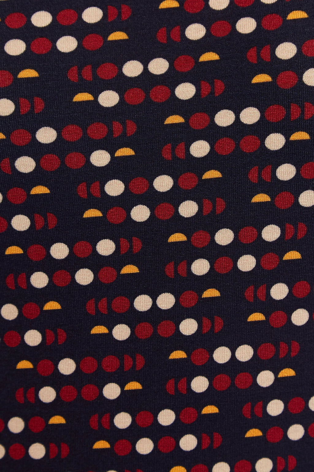 Gilly Retro Dots Print Long Sleeve Top