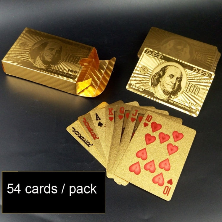 Creative Frosted  Back Texture Plastic From Vegas to Macau Playing Cards Texas Poker Novelty Collection Gift, Mosaic Gold Dollar Paper Box, Mosaic Gold New Dollar Paper Box, Golden Dragon and Phoenix Paper Box                                           ...