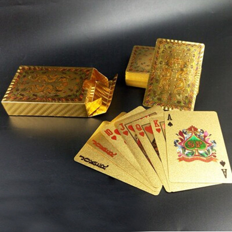 Creative Frosted  Back Texture Plastic From Vegas to Macau Playing Cards Texas Poker Novelty Collection Gift, Mosaic Gold Dollar Paper Box, Mosaic Gold New Dollar Paper Box, Golden Dragon and Phoenix Paper Box                                           ...