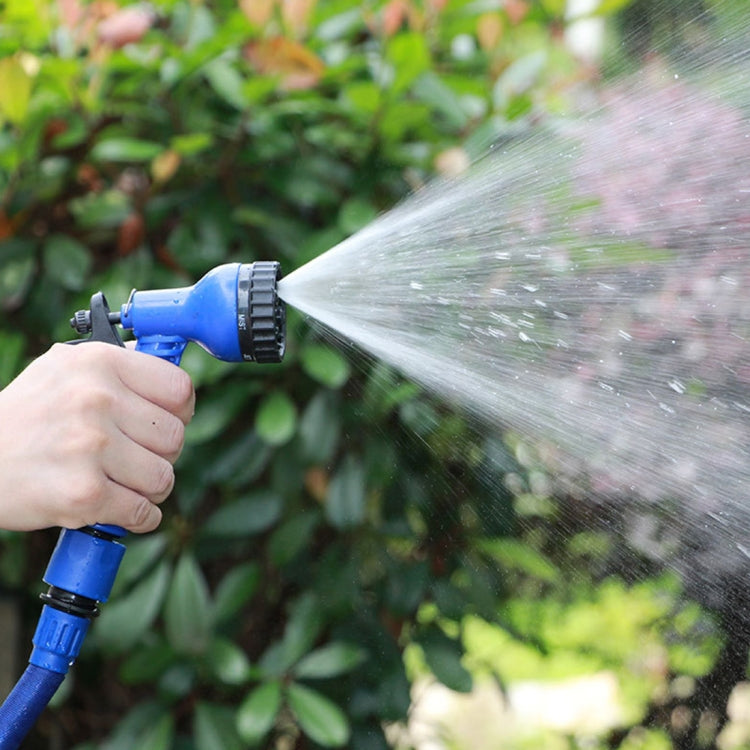 12.5-37.5m Telescopic Pipe Expandable Magic Flexible Garden Watering Hose with Spray Gun Set (Blue)
