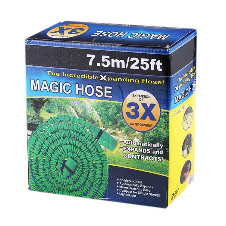 12.5-37.5m Telescopic Pipe Expandable Magic Flexible Garden Watering Hose with Spray Gun Set (Blue)