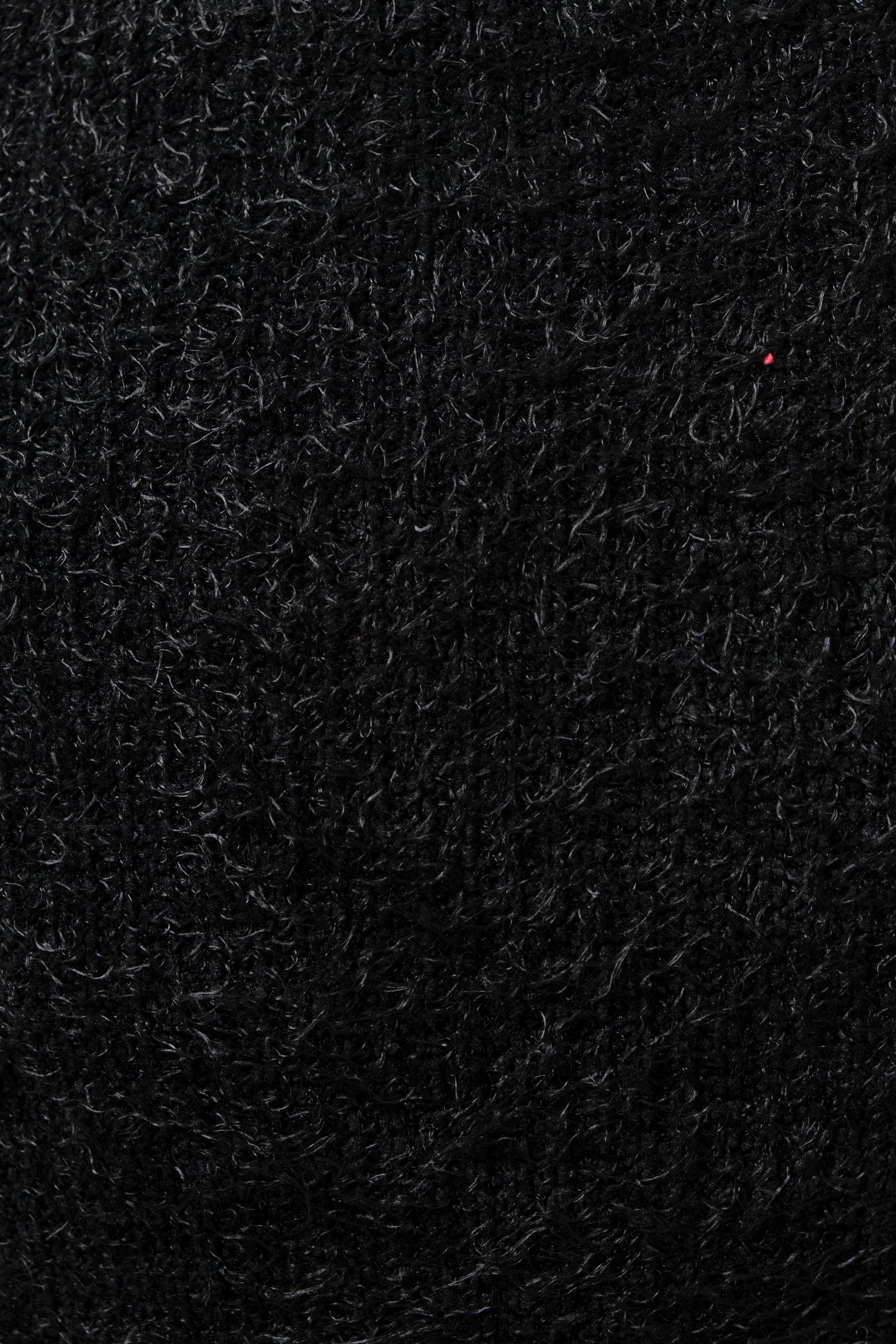 Laureen Eyelash Rib Short Sleeve Jumper - Black