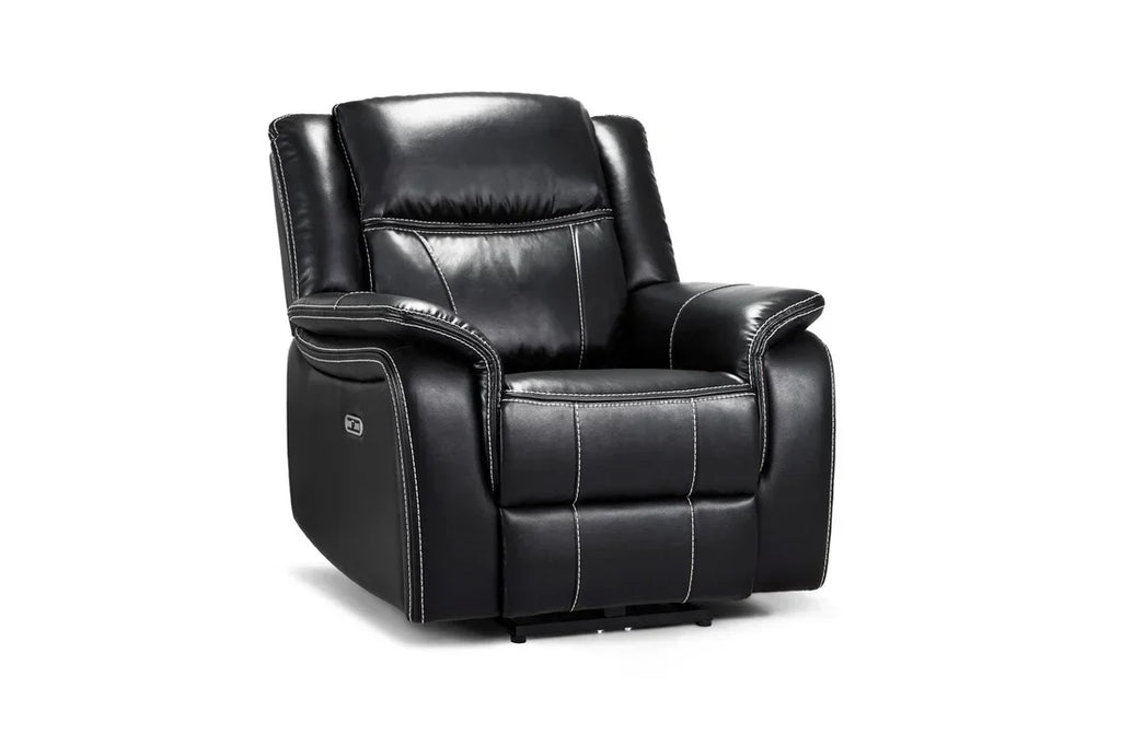 Galaxy Tech Electric Recliner Armchair: USB Ports,  Leather