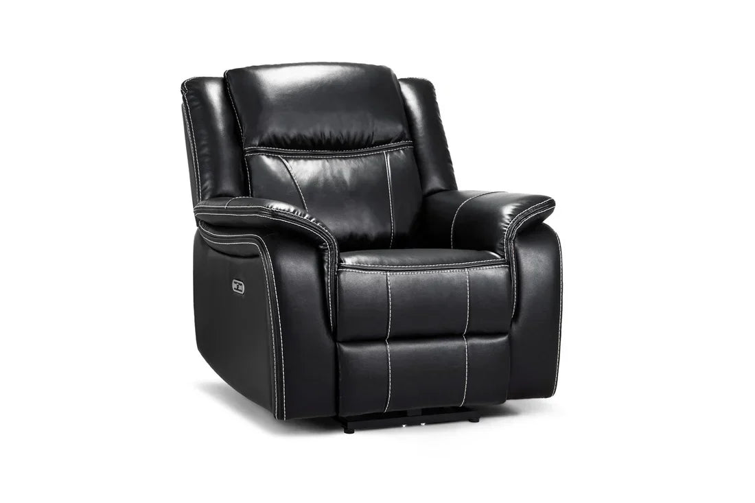Galaxy Tech Electric Recliner Armchair: USB Ports,  Leather