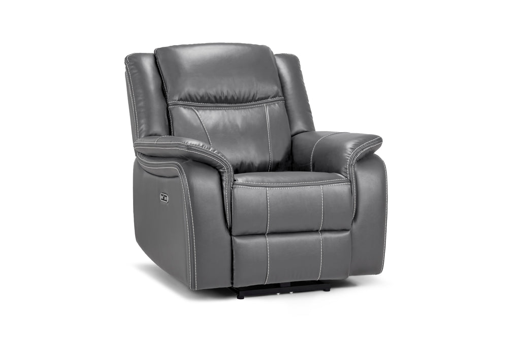 Galaxy Tech Electric Recliner Armchair: USB Ports,  Leather