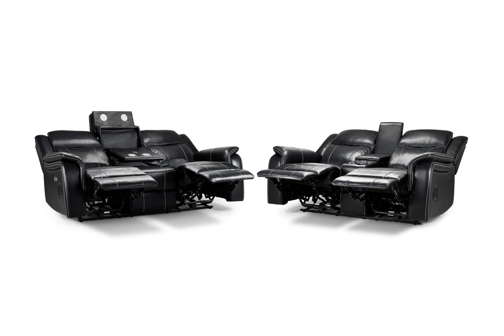 Galaxy Tech Smart Electric Recliner Sofa:  Leatheraire 3+2 Set