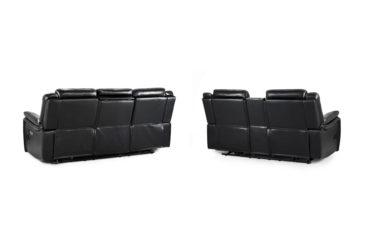 Galaxy Tech Smart Electric Recliner Sofa:  Leatheraire 3+2 Set