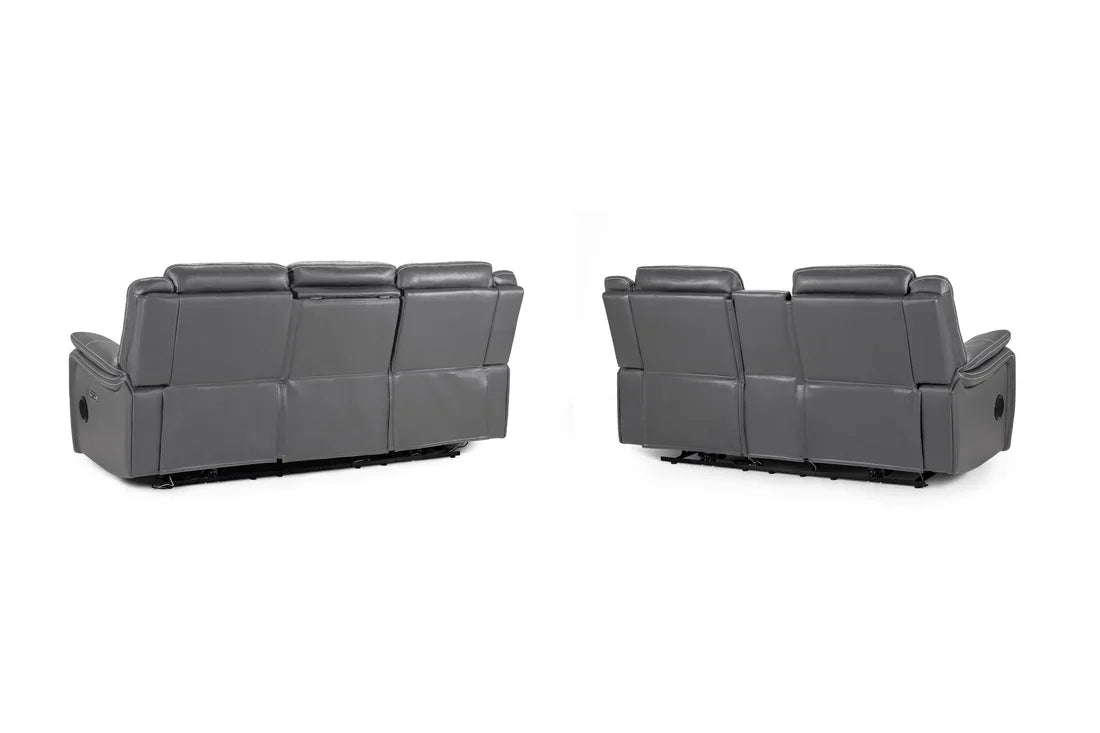 Galaxy Tech Smart Electric Recliner Sofa:  Leatheraire 3+2 Set