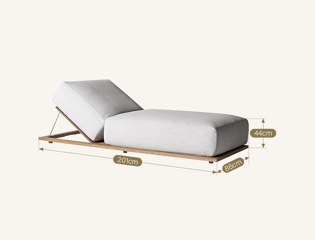 Gallo Reclinable Sun Lounger, Teak Wood, Outdoor