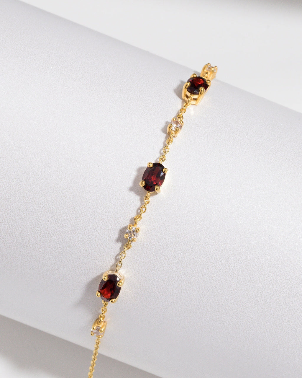 Complete Set - Garnet Jewellery Set in 18k Gold Vermeil