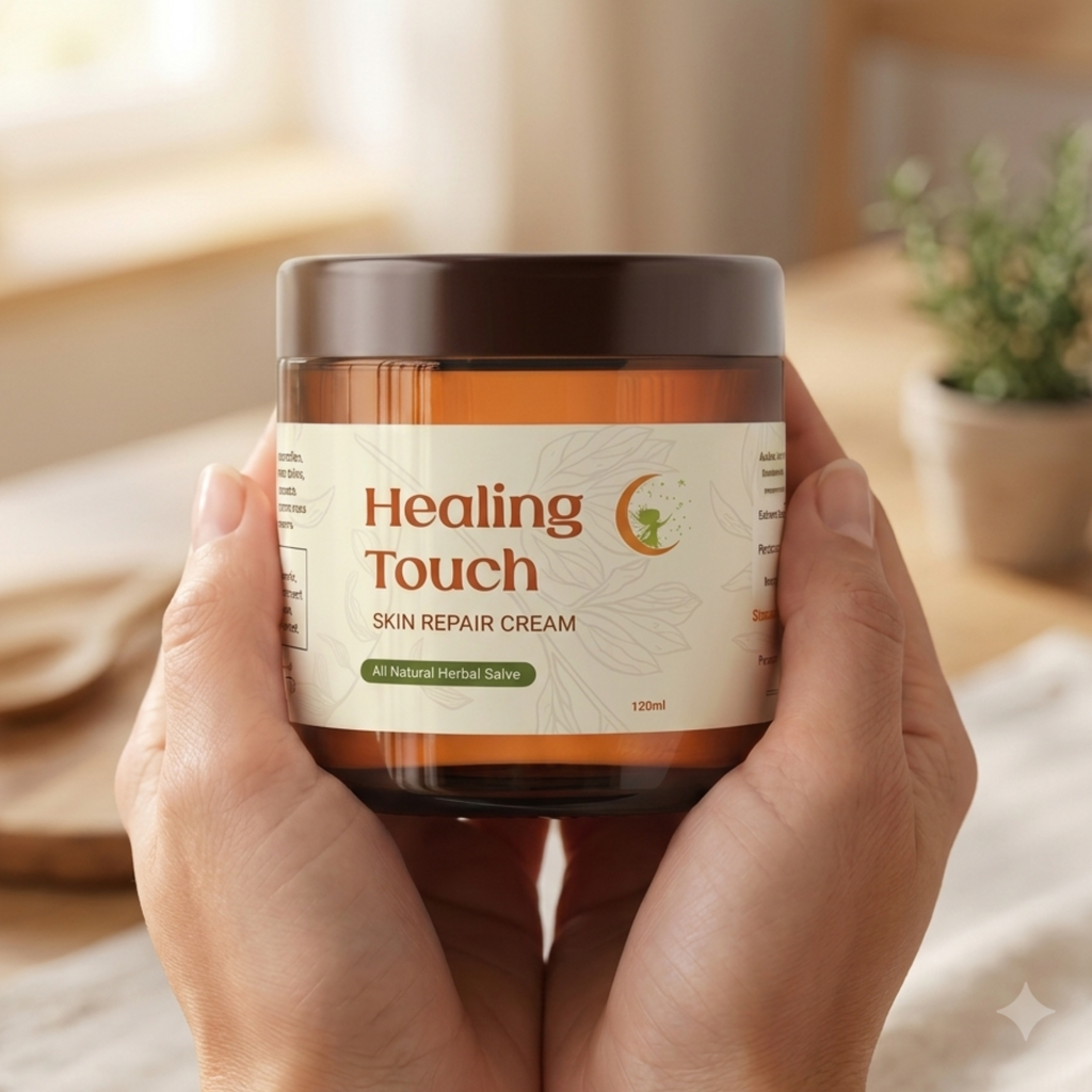 Healing Touch Skin Moisturise & Repair Cream - skin conditions, after sun, tattoo care, cuts, burns...