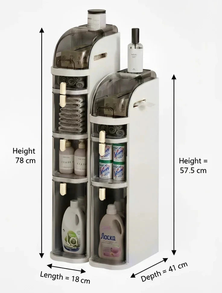 Bathroom Narrow Gap Storage Shelf Floor Cabinet