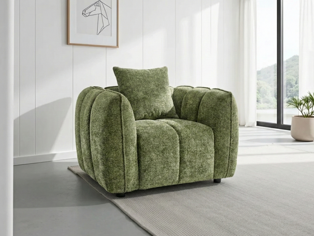 Venice Fabric Armchair Sofa with Plush Comfort Design
